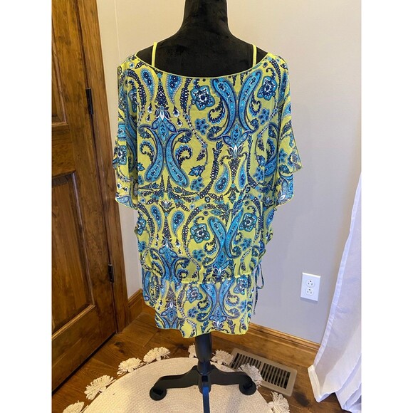 Apt 9  2 Piece Blouse & Cami Plus Size XL  16 - 18 Flowy and cool for hot months - Picture 2 of 10